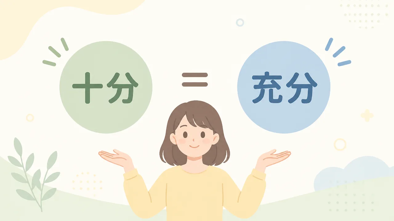 「十分」と「充分」の違いとは？意味と使い分けをやさしく解説