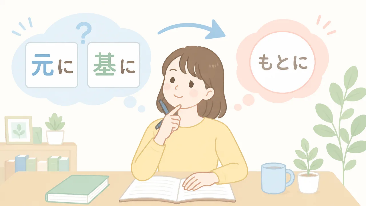 「元に」と「基に」の違いとは？意味と使い分けを例文で解説